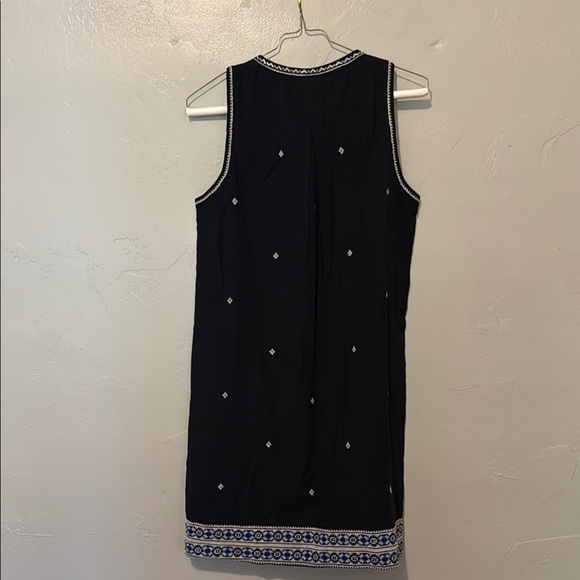 Madewell Navy Blue Embroidery Trimmed Sleeveless dress size 0 - Picture 5 of 6